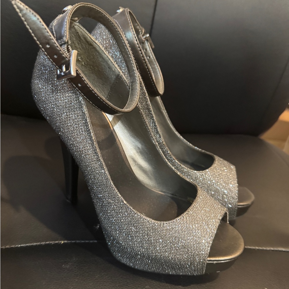 G by Guess Glittering Black Heels